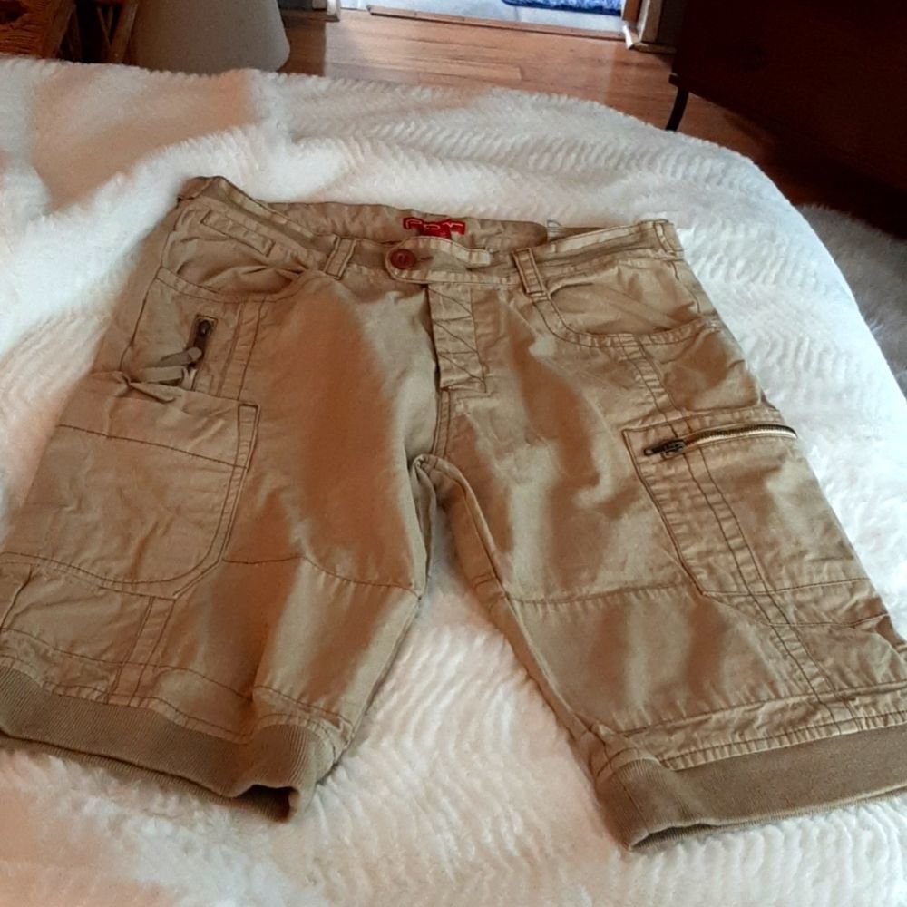 POV HIP Hop Tan Cotton‎  Shorts W 34